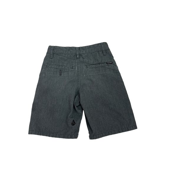 Volcom Gray Flat Front Chino Shorts Size Youth 8 (22) - Picture 2 of 3
